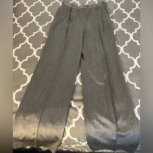 Vintage Gianfranco Ferre gunmetal wide-leg trousers